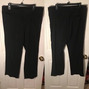 AB Studio Solid Black Work Pant